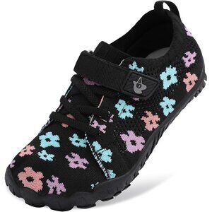 👑Boys Black Floral Lightweight Hiking Sneakers Anti-Slip Comfortable Sport Shoe